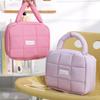 New Cotton Makeup Storage Bag Candy Color Puffs Square Storage Bag Large Capacity Travel Makeup Toiletry Bag