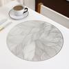 Placemats Round Table Mats PVC Waterproof Teapot Pad Flower Texture Dining Mats Heat Resistant Coaster Wear-Resistant Kitchen