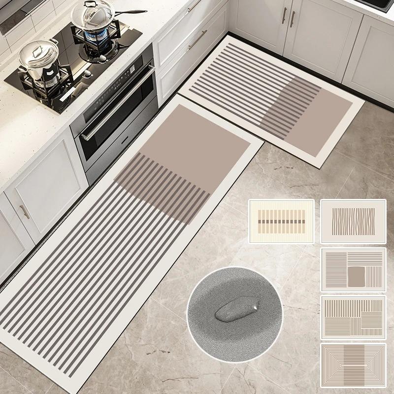 Японский кухонный коврик, устойчивый к маслу, противоскользящий коврик для ванной, суперабсорбирующий напольный ковер, длинный коврик для прихожей, коврик для ног