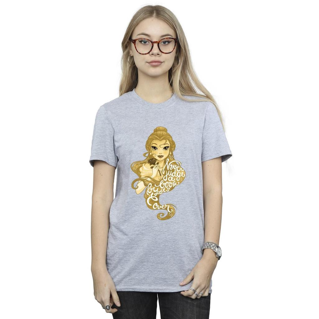 Disney Womens/Ladies Beauty And The Beast Never Judge Cotton Boyfriend T-Shirt