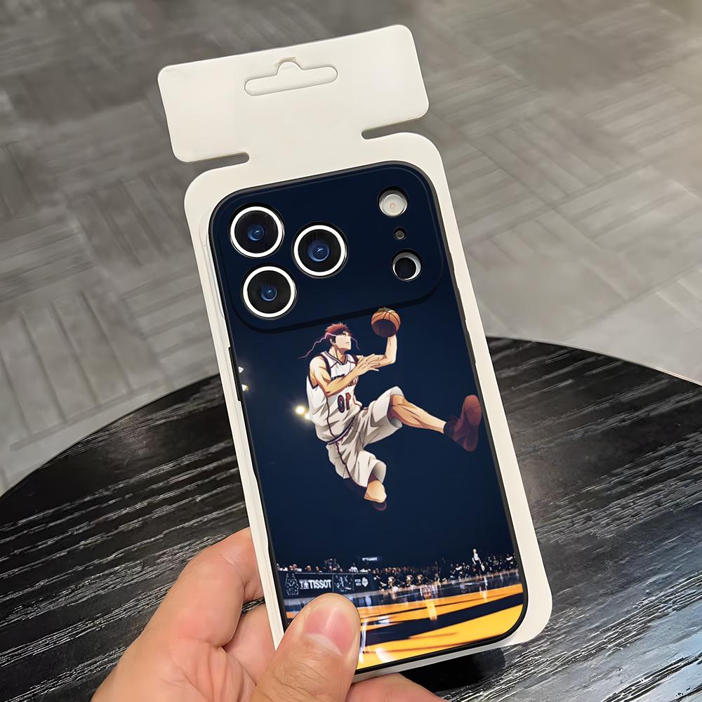 Чехол для телефона K-Kuroko No B-Basket Для IPhone 17 Air 16 E Pro Max 15 14 13 Mini 12 Pro 11 Max Plus Черный Мягкий