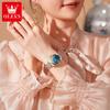 OLEVS Original Women‘s Gold Watch Ladies Analog Quartz Elegant Diamond Wristwatch Waterproof Luminous Women Watches