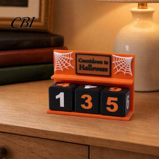 Spooky Holiday Countdown Display Halloween Calendar Block, 3D Printed Advent Calendar, Daily Coffee Table Centerpiece Count Down to Decor for Mantel,