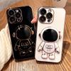 Luxury Astronaut Phone Case For Iphone 11 12 13 14 Pro Max XS X XR 7 8 Plus SE 2020 22 Mini Shockproof Silicone Kickstand Cover