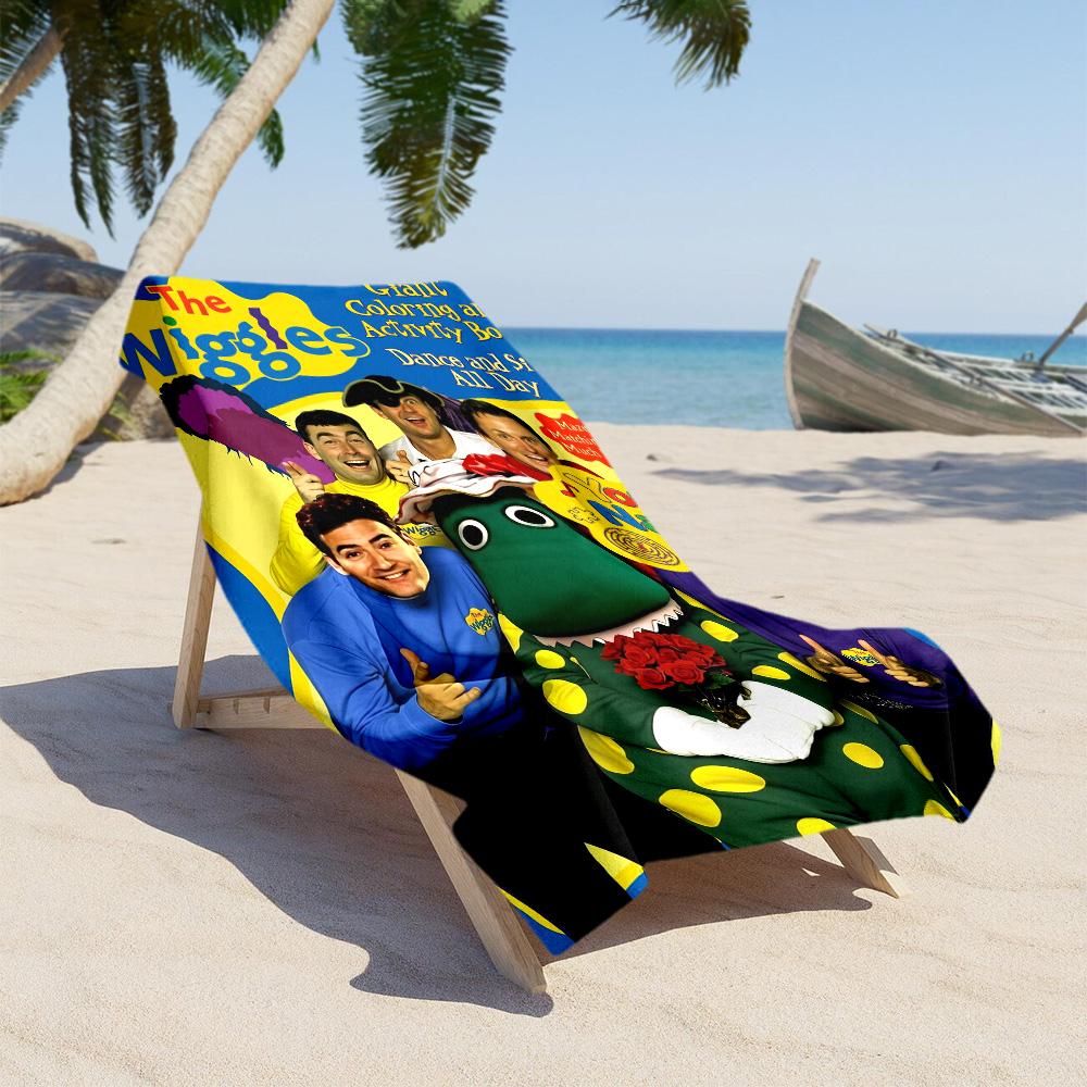 Wiggles Customizable Name Beach Towel High Absorbency Quick-Dry Suitable for Sports Travel Swimming Yoga Bathroom Beach And Pool