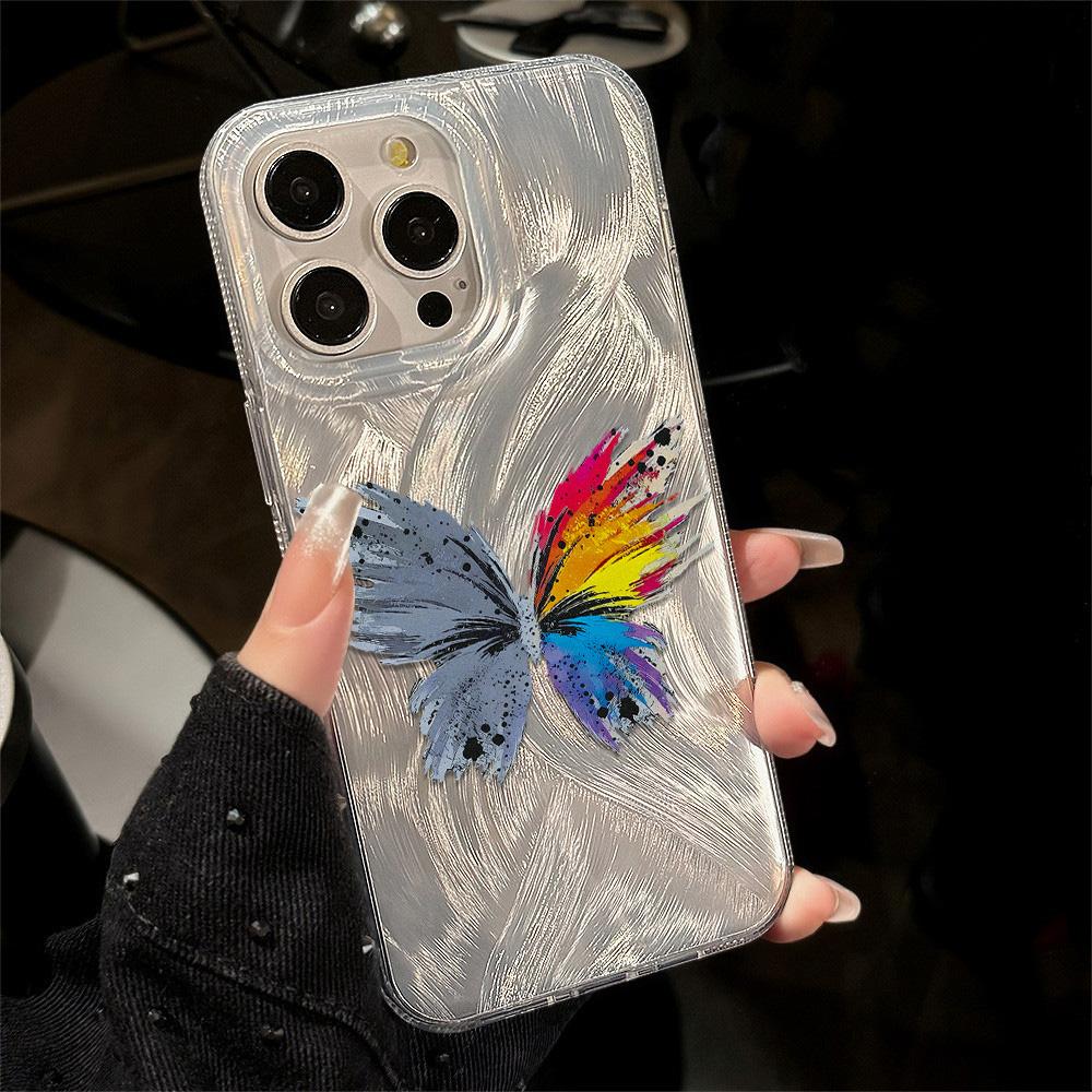 Чехол для телефона Feather Luster для Samsung A53 A14 A33 A12 A32 S24 S23 Plus S20 S21 FE для iPhone 17 15 16 13 Pro 17 16 Pro Max Чехол для телефона с бабочкой и бантом