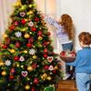 10PCs 5cm Wooden Christmas Ornaments Kids Toys For Chirstmas Tree Hanging Pendants Xmas DIY Decoration For Home Party New Year