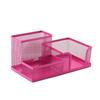 3/4 Grid Metal Mesh Pen Holder Large Capacity Makeup Brush Storage Bucket  Bedroom Decoration