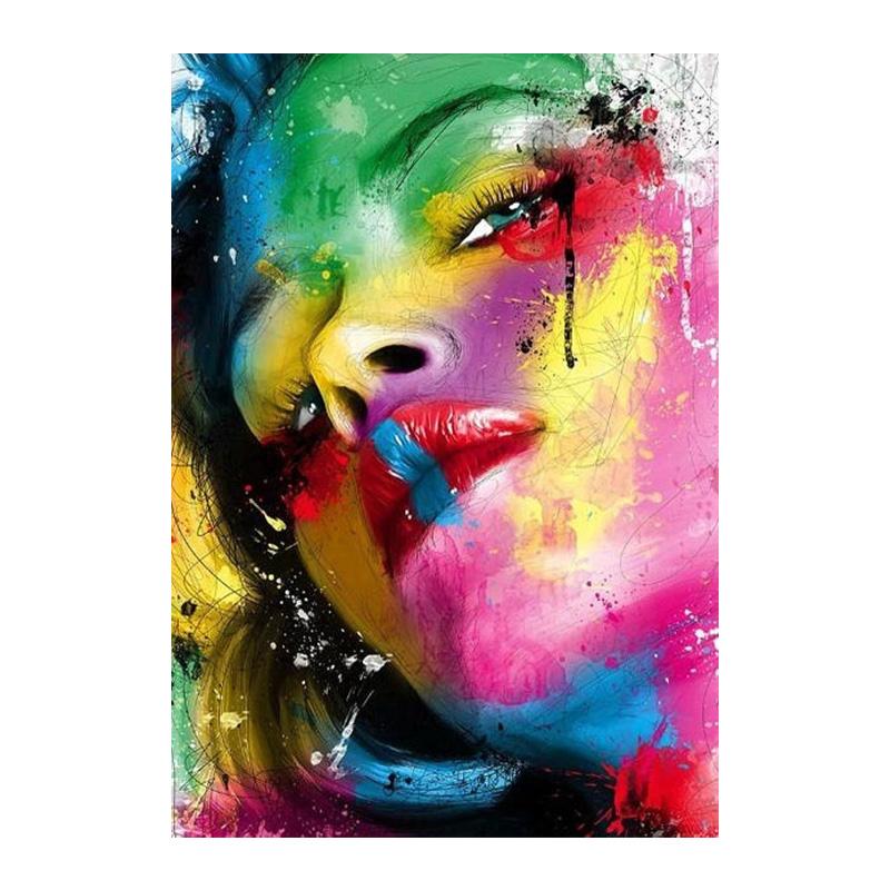 Abstract Graffiti Art Canvas Painting Pop Art Canvas Posters Modern Girls Wall Art Pictures For Living Room Wall Decor Background Wall Decoration