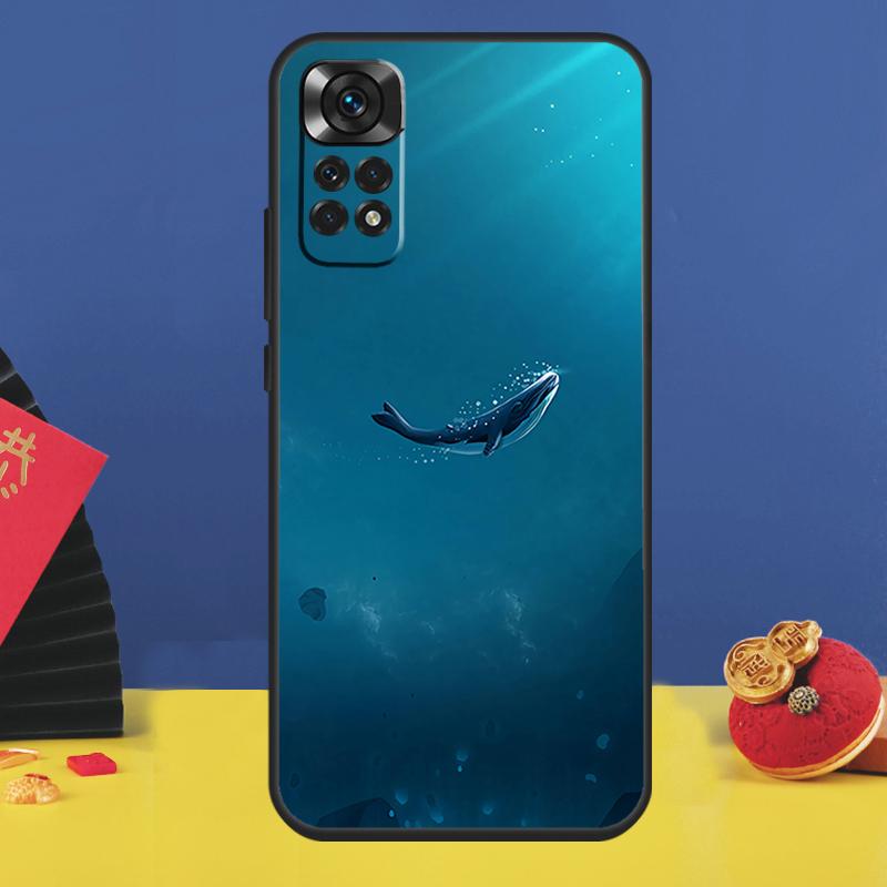 Blue Whale Case For Xiaomi Redmi Note 14 13 12 11 9 10 15 Pro Plus Redmi 15C 10C 12C 13C 14C 15 Cover