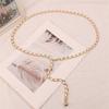 New Gold Metal Waist Chains For Women Lady Long Adjustable Thin Waistband Dress Coat Decorative Straps Girdle Accessories