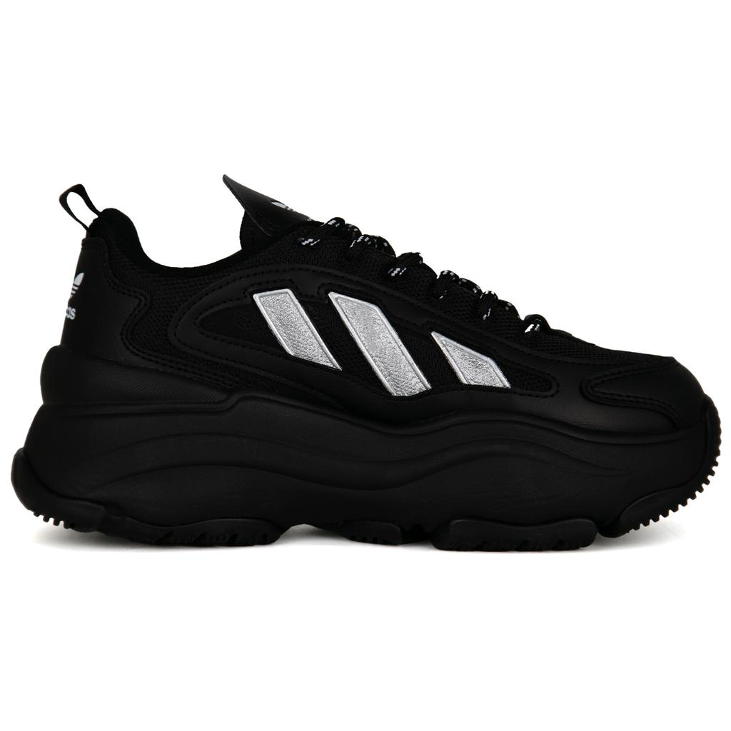 adidas Оригинальные OZGAIA Маленькие Счастливые Устойчивые к истиранию Устойчивые к истиранию Низкие Массивные Кроссовки Женские Черные Серебристые JQ4110(Команда562-)