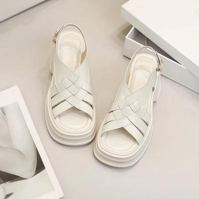 Сандалии высокого роста для женщин, удобные, антидеслизирующие, простые, сандалии платформой для женщин,