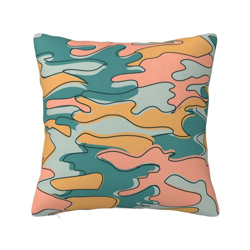 Luxury Gray Black Forest Camouflage Cushion Cover cm Velvet Throw Pillow Case for Living Room Sofa Chair Pillowcase