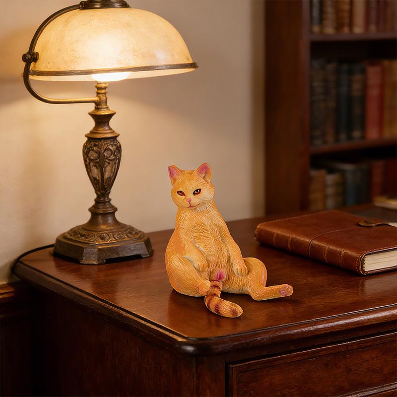Реалистичная модель сердца кошки, украшение для игрушечной машинки - Черно-белые домашние кошки, Пособие для детского сада