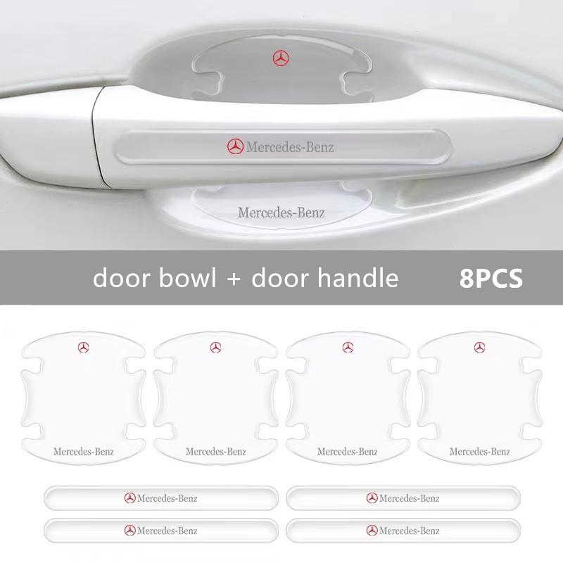 Car Door Bowl Handle Protector Stickers Transparent Anti-scratch Film For Mercedes Benz New B/C/E Class A Class C200L GLC CLA RW7