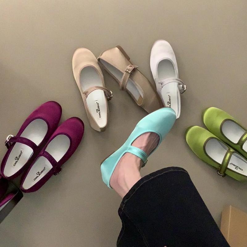 Мода Bailamos Женские балетки Мода Круглый носок Неглубокие Слипоны Женские Мягкие Женские Мэри Джейн Балетки Плоский каблук Повседневные Балетки