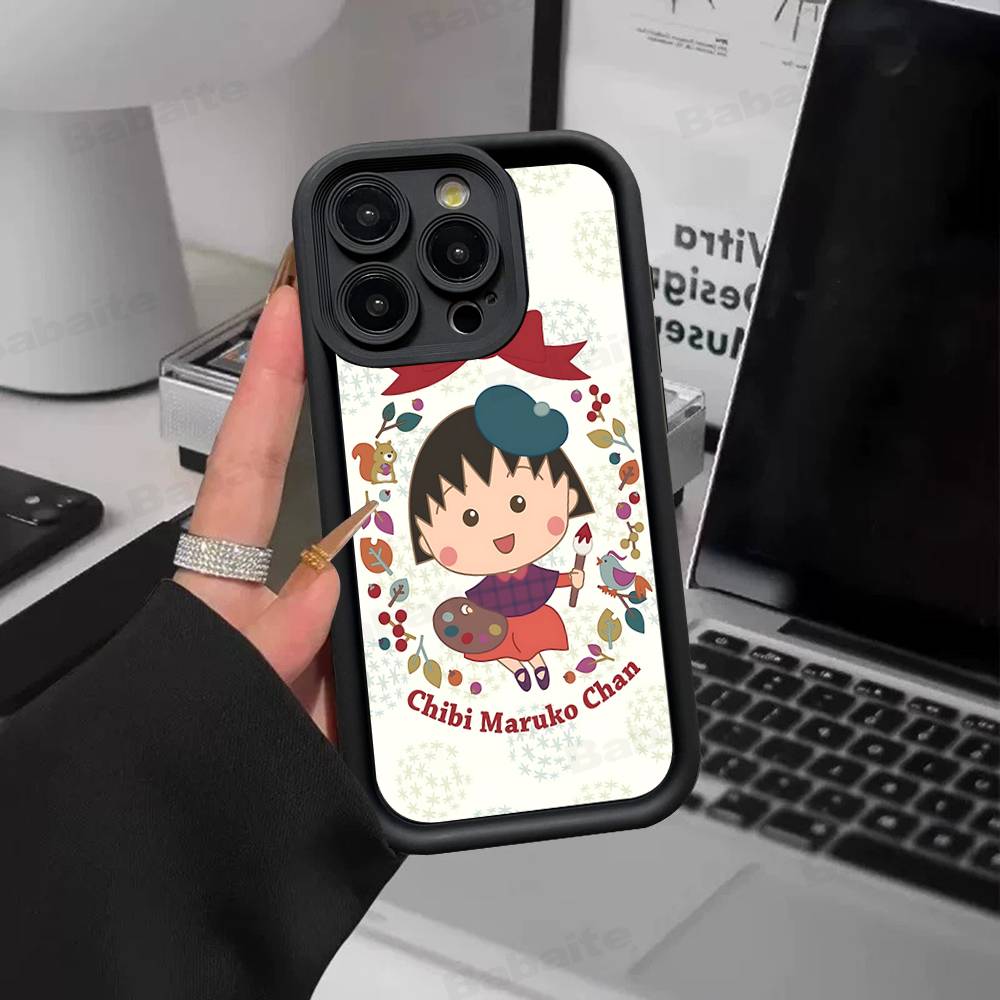 Catoon Chibi M-Maruko ChanS Phone Case For IPhone 17 16 15 14 13 12 11 Air Plus Pro Max Soft Back Cover