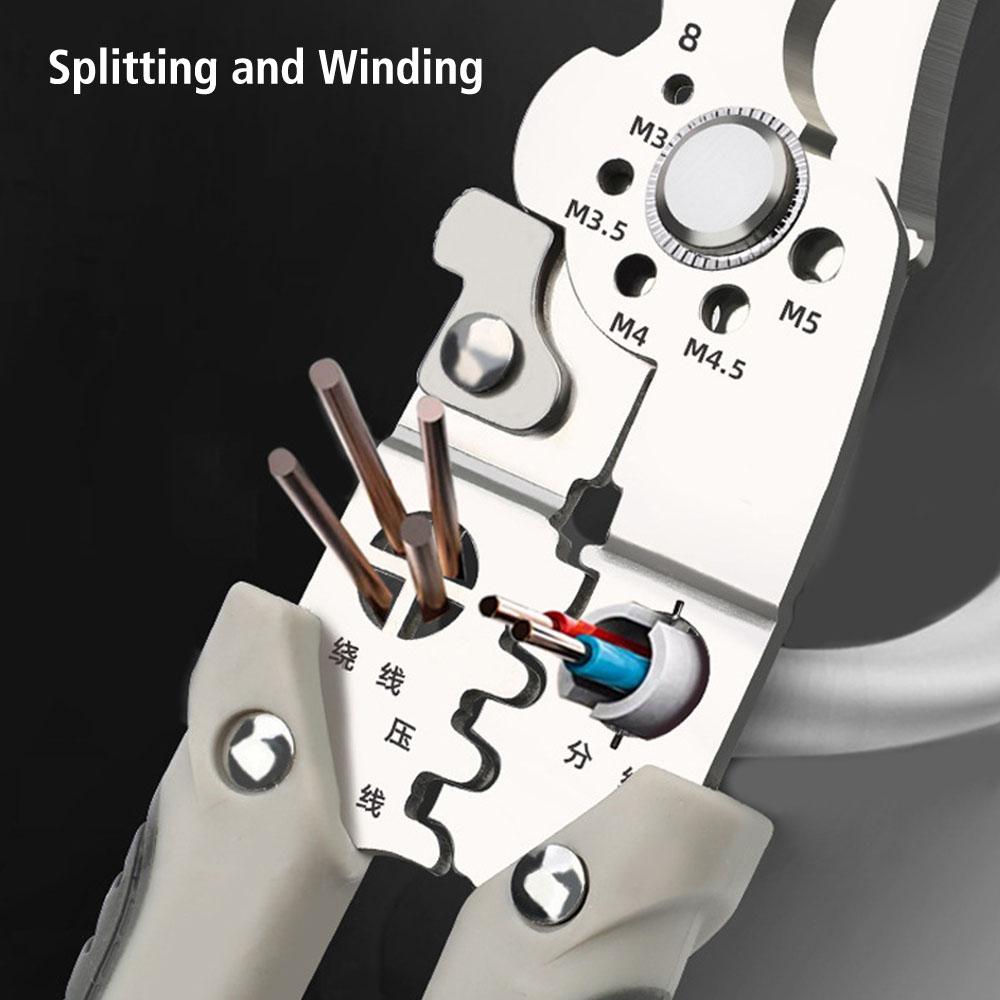 Клещи для обжима кабеля Кусачки для зачистки кабеля Инструмент для обжима Многофункциональные ручные инструменты Инструмент для зачистки проводов Многофункциональные инструменты Линия резки