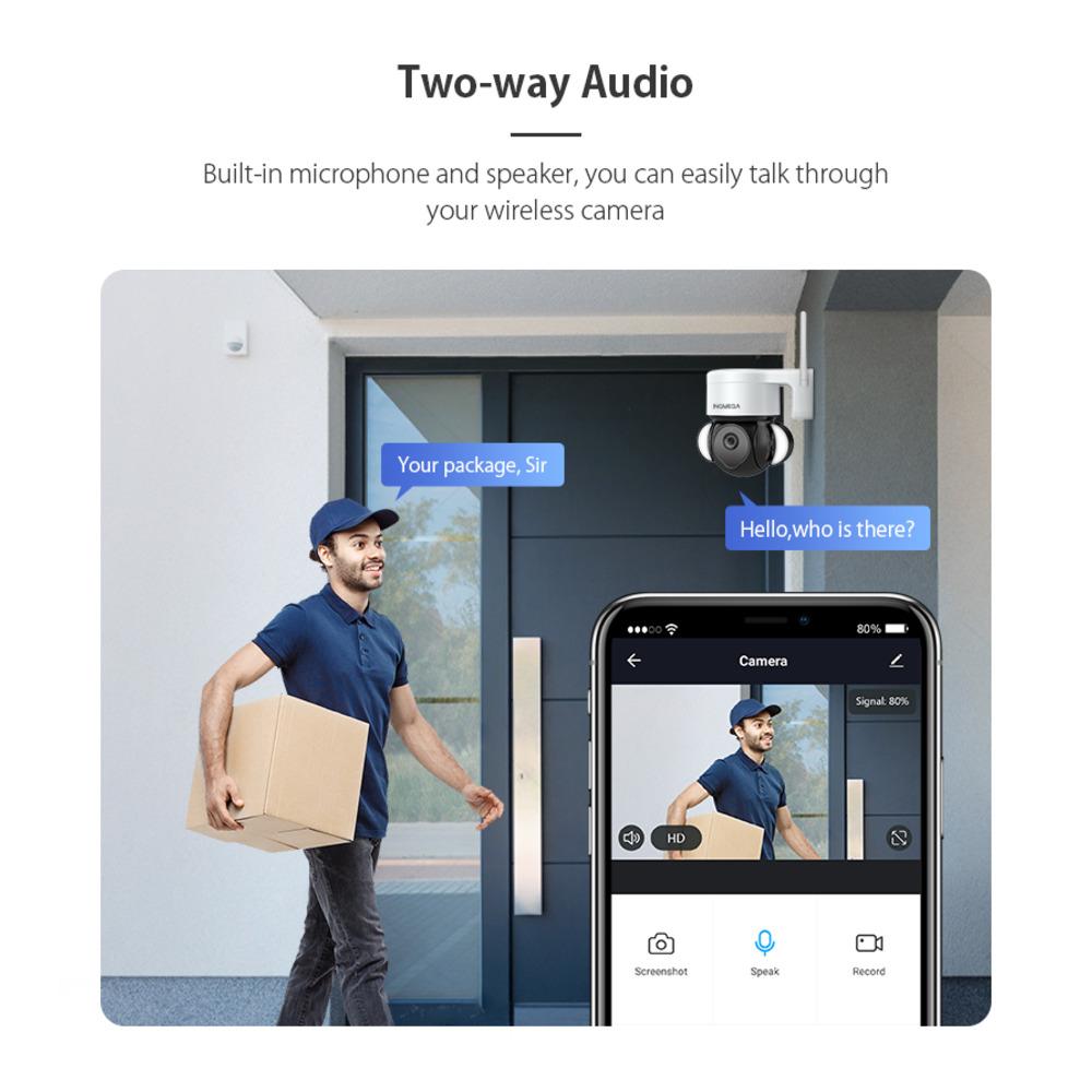 2-мегапиксельная Wi-Fi камера TUYA Smart Cloud PTZ IP-камера для наружного наблюдения за едой Google Home Alexa камера видеонаблюдения для двора