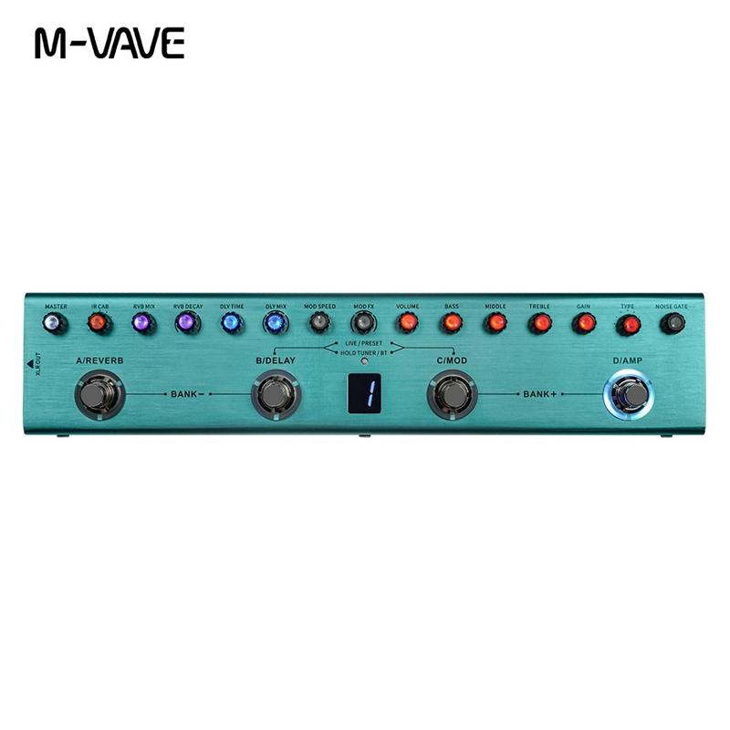 Педаль эффектов для гитары M-VAVE Tank-G | 36 пресетов и 20-часовая батарея | Профессиональный студийный/живой/сценический эффект-хаб