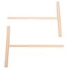 2Pcs TShaped Wooden Pancake Batter Spreader Crepe Spreader Spatula for Kitchen Use