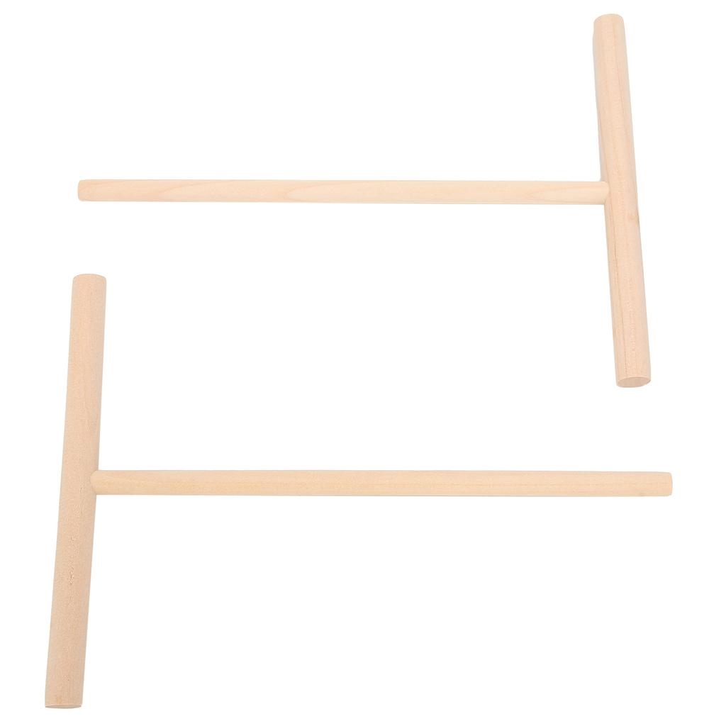 2Pcs TShaped Wooden Pancake Batter Spreader Crepe Spreader Spatula for Kitchen Use