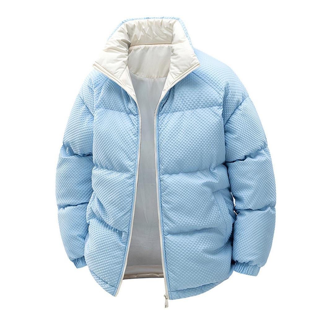 Мужская куртка с воротником-стойкой, однотонная, утепленная бархатом, для пар, повседневная, удобная, хлопковая куртка