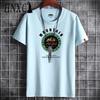 Cotton Short Sleeve T-shirt Men's Fashion Loose Half Sleeve Shirt Printed Compassionate Shirt