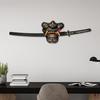 Samurai Cutter Holder Wall Mounted Cutter Stand Retro Decorative Japanese Cutter Holder for Samurai Culture Enthusiasts Home Office