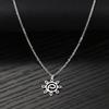 Stainless Steel Necklaces Spiral Sun Hollow Pendant Chain Choker Charm Fashion Necklace For Women Jewelry Party Wedding Gifts