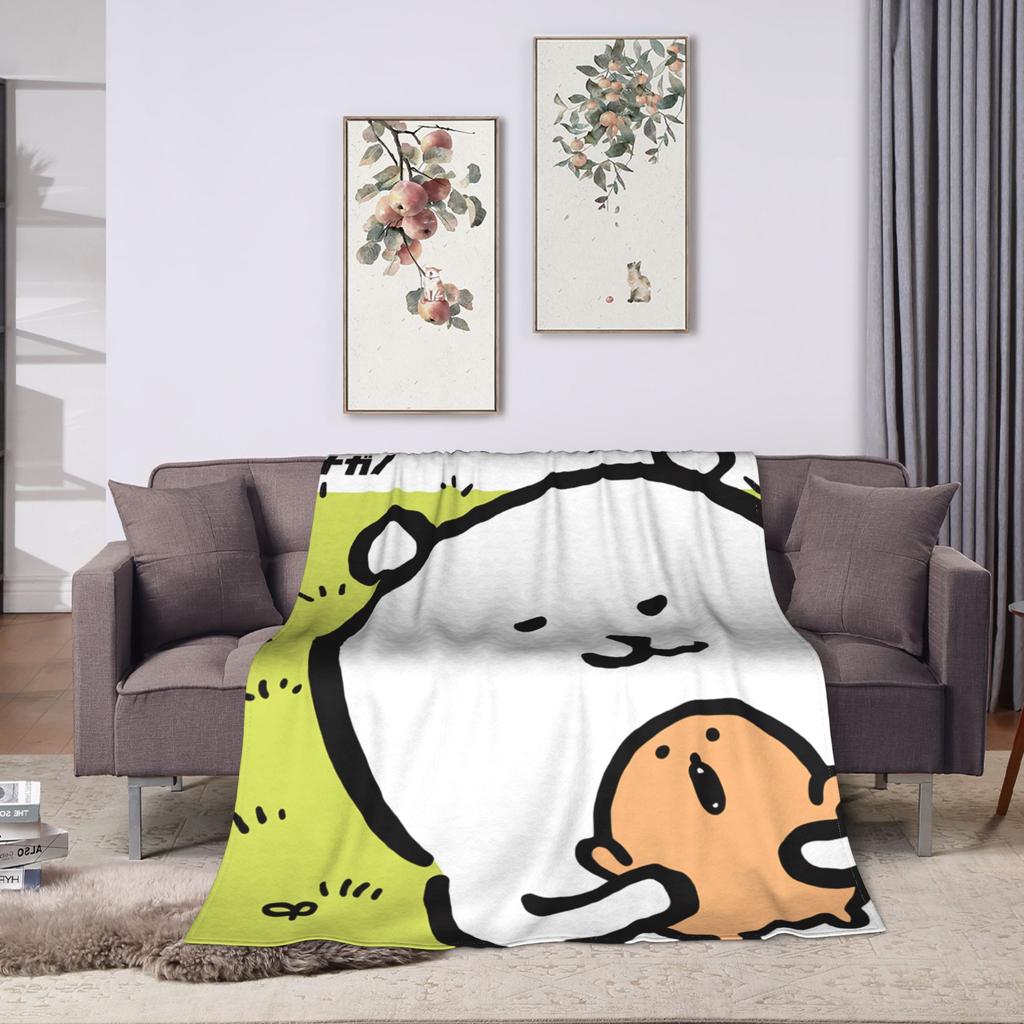 Joke Bear Flannel Blanket Winter Warm Soft Throw Blanket for Girls Boys Couch Chair Street Trend Bedspread Sofa Bed Cover