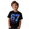 67 Print Men's T-Shirts Fashion Cool Summer Short-Sleeve Casual Crewneck Tops for Women Tees Top