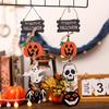 1PC New Halloween Decorations New Wooden Door Hanging Pumpkin Ghost Hanging Creative Hanging Ornaments