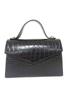 Women's Stylish and Useful Evening Dress Bag Women's Silvery Black Breasted Fabric Silver Chain Strap Evening Bag