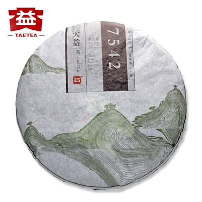 2014 TAETEA 7542 Шэн Пуэр Дайи 1401 Batch Raw Pu er Menghai Чайный пирог 357г