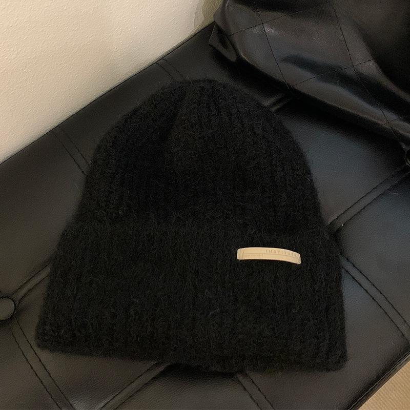 Шерсть, содержащая пряжу осень-зима, ворсовая шапка с большой окружностью головы, универсальная повседневная холодная шапка, теплая шапка, защита ушей, вязаная шапка