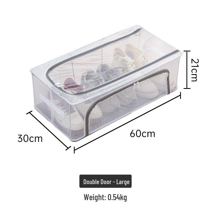 Foldable Storage Shoe Transparent Box With Steel Frame Dustproof Easy To Install