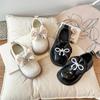 Детские кожаные туфли весна осень элегантные туфли принцессы для девочек модные шикарные детские черные туфли Мэри Джейн с толстой подошвой с бантом