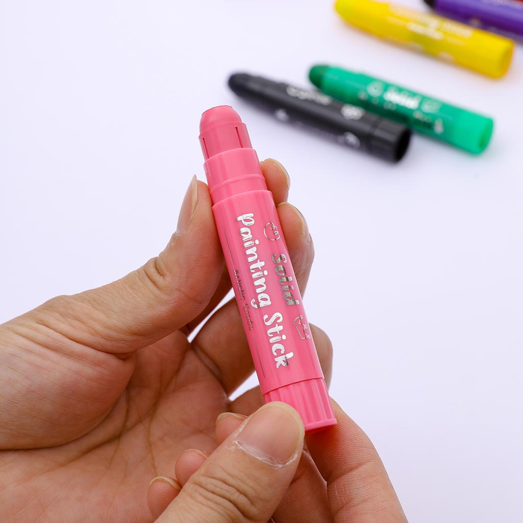 8/12 Colors Crafts Paint Sticks Solid Painting Stick Washable Paint Sticks Drawing Graffiti Art for Kids and Students