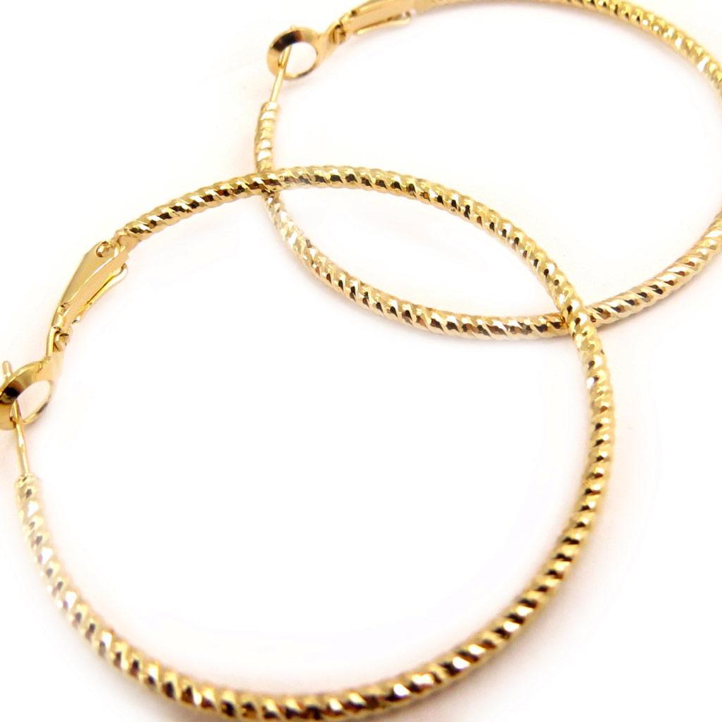 Les Trésors De Lily [L4573] - Позолоченные серьги-кольца «Хореография» - 45x2 мм