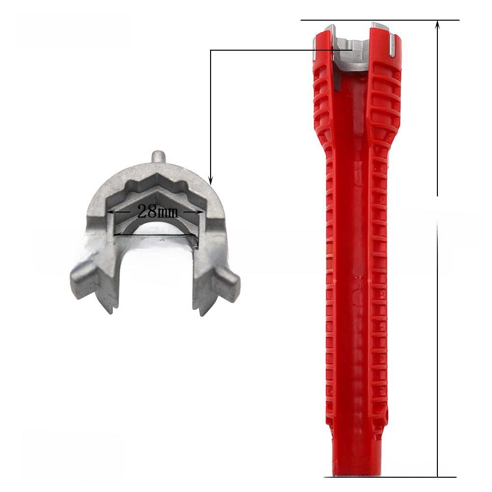 «5-в-1: ключ для раковины, водонагревателя и инструмента для ремонта труб, красный и желтый»