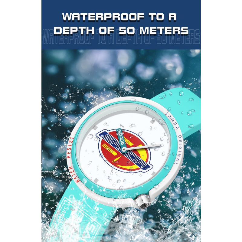 SANDA Новые кварцевые часы с силиконовой лентой, водонепроницаемые студенческие, водонепроницаемые классные часы для мужчин и женщин на открытом воздухе