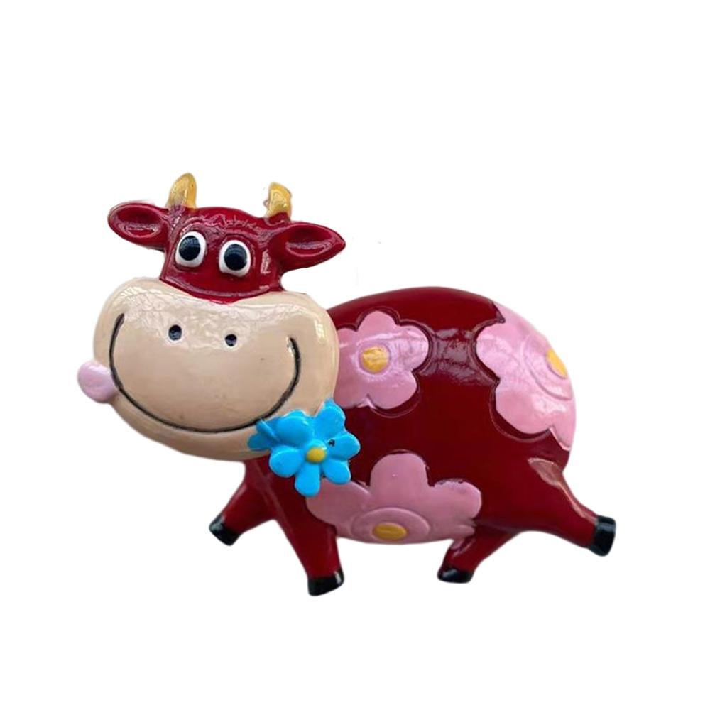 New Cartoon Cute Hand-Painted Animal Personality Creative Resin Design Refrigerator Stickers Kitchen Sticky Notes Decoration