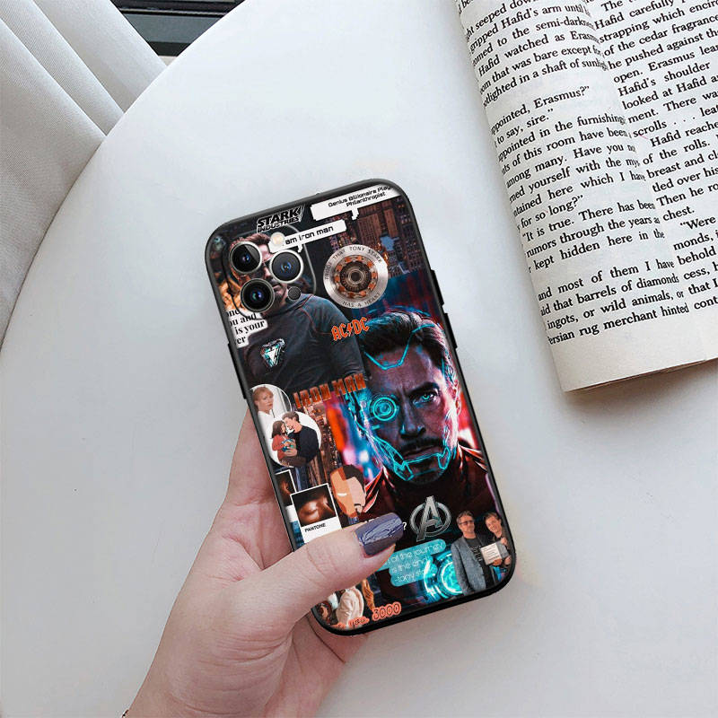 Чехол для телефона II9 Iron Man для iPhone 6 6s 7 8 11 12 13 14 15 XS Pro Max XR X SE Samsung S20 S21 S22 S23 S24 FE Ultra Plus Lite S21S A55