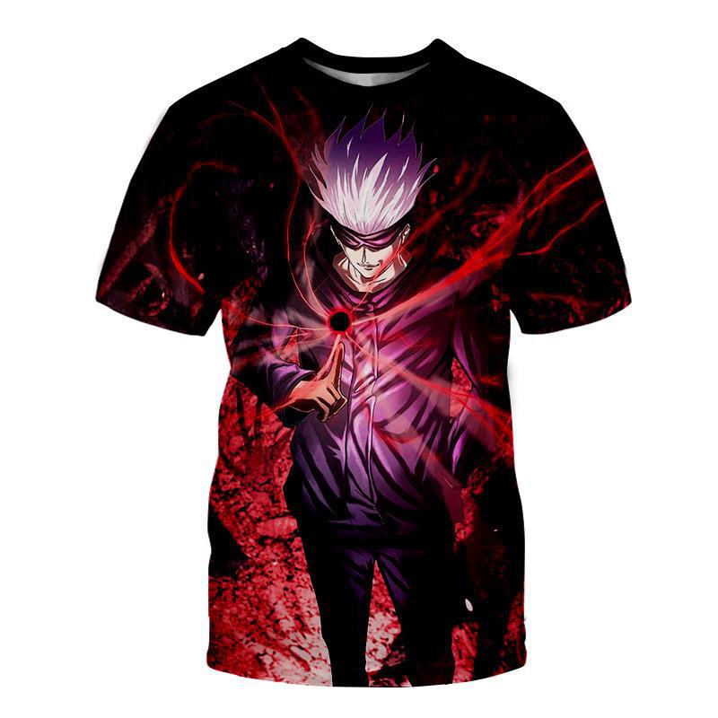 Летняя новая модная мужская футболка с принтом аниме-элементов и цифровой печатью Spell Battle Series