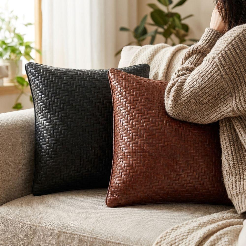 Detachable Ice Mat Pillow Covers Solid Color Lumbar Cushion Cover Decorative Pillowcase Home Decor
