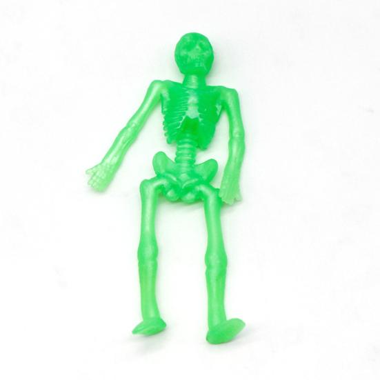 10/20/30Pcs Halloween Skeleton Stretch Toy Anxiety Stress Relief Portable Soft TPR High Elastic Colorful Skeleton Toy Party Favors Supplies