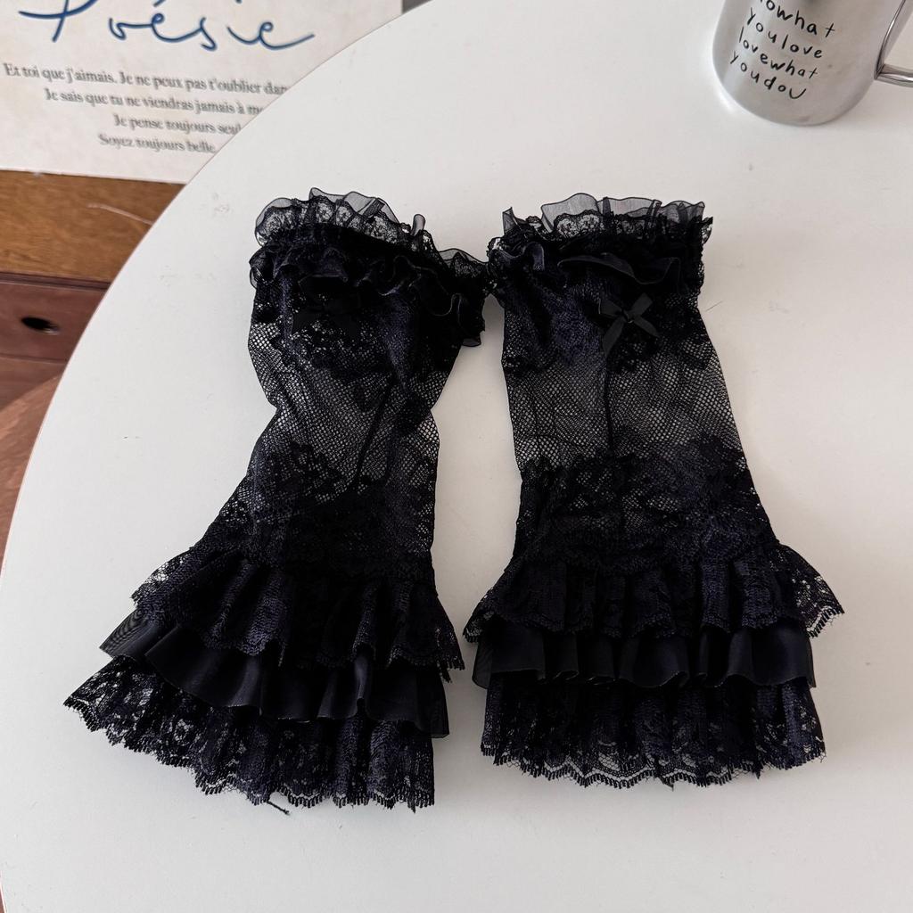 1 пара манжет из белого кружева в европейском женственном стиле, декоративный воротник-стойка, аксессуары для женской одежды, декоративные рукава для свадебного платья