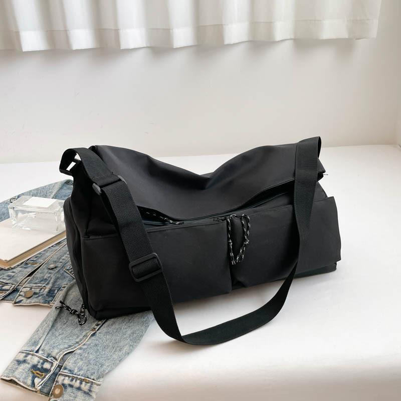 Модный тренд мужской и женский магазин большие сумки и выходить на отдых и спорт универсальная однотонная простая большая вместимость на плечо сумка-мессенджер